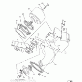 Схема узла: Впускная система Yamaha YZ250 YZ250