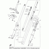 Схема вузла: Вилка передньої осі Yamaha YZF600R Thundercat