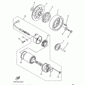 Схема вузла: Привід стартера Yamaha XVS650 Drag Star Classic