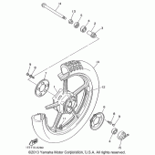 Схема узла: Переднее колесо Yamaha XV1100 Virago