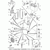Схема вузла: Електроустаткування (2) Yamaha XV1600 Road Star Silverado