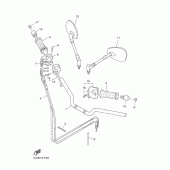 Схема вузла: Кермо та Тросики Yamaha XJR1300