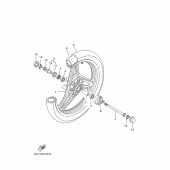 Схема узла: Переднее колесо Yamaha YBR125