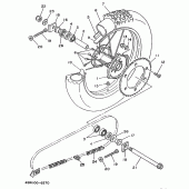 Схема узла: Заднее колесо Yamaha YZ250 YZ250