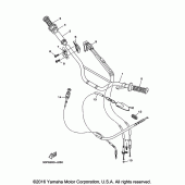 Схема вузла: Кермо і трос Yamaha TTR125 TT-R125