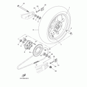 Схема вузла: Заднє колесо Yamaha MT03 MT-03