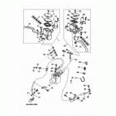 Схема вузла: Передній гальмівний циліндр Yamaha YP250 X-MAX
