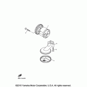 Схема вузла: Масляний насос Yamaha VMX17 V-MAX