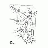 Схема вузла: Передній гальмівний циліндр Yamaha XJ600 Diversion (S-TYPE)