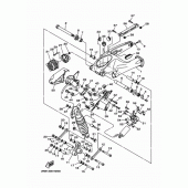 Схема вузла: Задній важіль та підвіска Yamaha XTZ1200 Super Tenere ES
