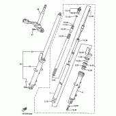Схема вузла: Вилка передньої осі Yamaha YZF1000R Thunderace