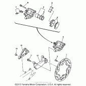 Схема вузла: Задній гальмівний супорт Yamaha WR500Z