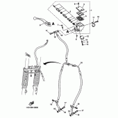 Схема узла: Передний тормозной цилиндр Yamaha XT660 XT660Z Tenere