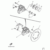 Схема узла: Задний тормозной суппорт Yamaha TT250R TT-R