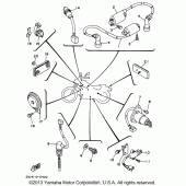 Схема узла: Электрооборудование (2) Yamaha XV250 Virago