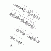 Схема узла: Трансмиссия Yamaha WR450F