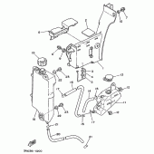 Схема узла: Масляный бак Yamaha DT125 DT125R