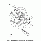 Схема вузла: Заднє колесо Yamaha XT250 XT250