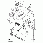 Схема узла: Топливный бак Yamaha XJR1200
