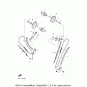 Схема узла: Распредвал и Цепь ГРМ Yamaha XVS950 Bolt R-Spec