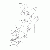 Схема вузла: Вихлопна система Yamaha YZ450F YZ450F