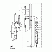 Схема вузла: Вилка передньої осі Yamaha FZS1000 FZ1