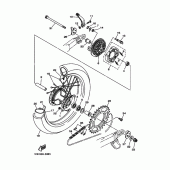 Схема вузла: Заднє колесо Yamaha TTR230 TT-R230