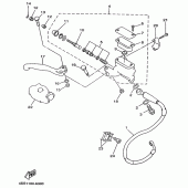 Схема узла: Передний тормозной цилиндр Yamaha YZ250 YZ250