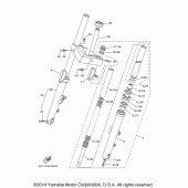 Схема вузла: Вилка передньої осі Yamaha XV1900 Raider