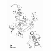 Схема вузла: Паливний бак Yamaha YZ250 YZ250F