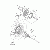 Схема вузла: Заднє колесо Yamaha XVS650 Drag Star