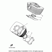 Схема вузла: Циліндр Yamaha XV250 Virago