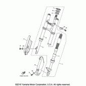 Схема вузла: Вилка передньої осі Yamaha TTR50 TT-R50