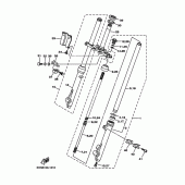 Схема вузла: Вилка передньої осі Yamaha TTR90 TT-R90