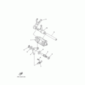 Схема вузла: Копірний вал та Вилки Yamaha TTR50 TT-R50