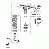Схема вузла: Задня підвіска Yamaha TT600
