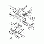 Схема узла: Задний рычаг и Подвеска Yamaha TT-R250 TT-R250