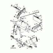Схема узла: Подножки и Подставка Yamaha YBR125
