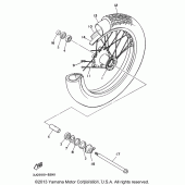 Схема узла: Переднее колесо Yamaha XV535 Virago