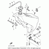 Схема узла: Топливный бак Yamaha WR250 WR250Z