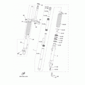 Схема вузла: Вилка передньої осі Yamaha XT660 Tenere