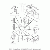 Схема вузла: Електроустаткування (2) Yamaha XV1700 Road Star Midnight Warrior