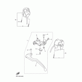 Схема вузла: Пульт керування рульовим та важелем Yamaha YZF-R6/ YZF600 R6