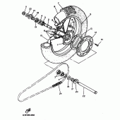 Схема узла: Заднее колесо Yamaha TT600