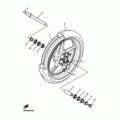 Схема вузла: Переднє колесо Yamaha YZF-R1 R1