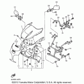 Схема вузла: Облицювальні елементи (1) Yamaha YZF600R Thundercat