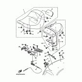 Схема узла: Сиденье Yamaha XV1700 Road Star Midnight Warrior