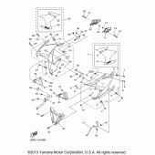 Схема узла: Облицовочные элементы (2) Yamaha FZ6 FZ6R