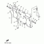 Схема узла: Радиатор и Патрубок системы охлаждения Yamaha YZ250 YZ250