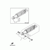 Схема вузла: Задня підвіска Yamaha XT225 XT225